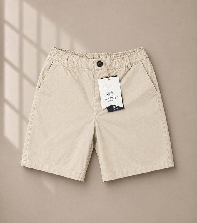 SHORT WITH COULISSE GARMENT DYED